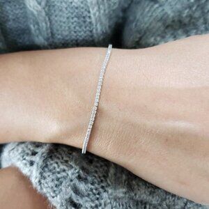 14K Gold 1.50 Ct Lab Grown Diamond Tennis Bracelet